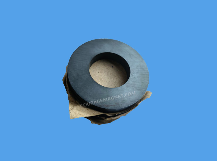 轴向6极较大烧结铁氧体磁环 80mm x 40mm x 11.6mm