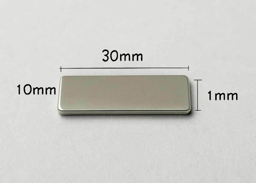 超薄钕铁硼磁铁片F30x10x1mm高斯与吸力参考